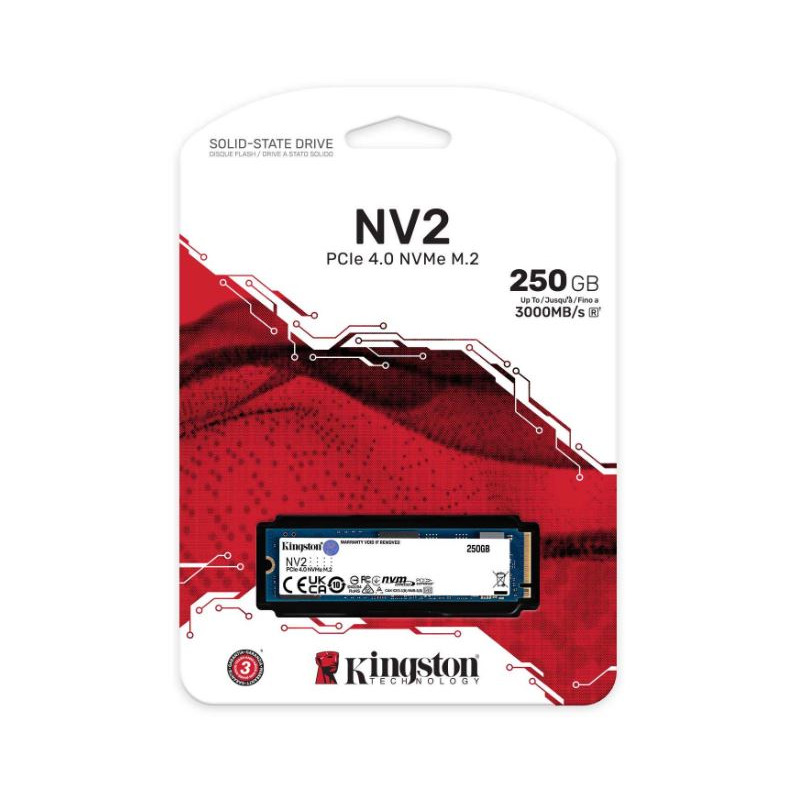 SSD Kingston NV2 250GB PCI Express 4.0 x4 M.2 2280 - PC Garage