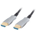 Cablu video Lanberg HDMI Male - HDMI Male, v2.0, Optical active, 100 m, Negru