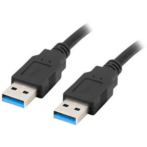 Cablu periferice Lanberg USB tip A 3.2 Gen 1 Male la USB tip A 3.2 Gen 1 Male, 1.8 m, Negru