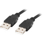 Cablu periferice Lanberg USB tip A 2.0 Male la USB tip A 2.0 Male, 1.8 m, Negru