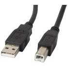 Cablu periferice Lanberg USB tip A 2.0 Male la USB tip B 2.0 Male, 0.5 m, Negru