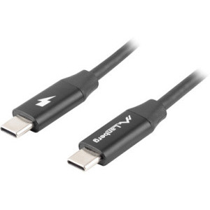 Cablu periferice Lanberg USB-C 2.0 Male la USB-C 2.0 Male, 1.8 m, QC 4.0 60 W, Negru