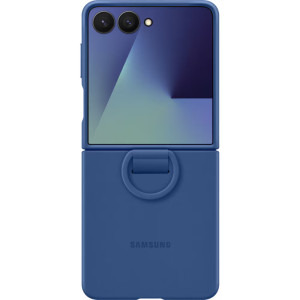 Samsung Husa de protectie Silicon Case cu inel, pentru Galaxy Z Flip 7, Albastru