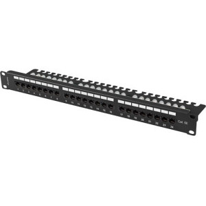 Accesoriu retea Lanberg Patch panel 19 inch 24 Port CAT5e UTP Black
