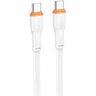 Cablu de date / adaptor Borofone BX118, USB-C Male la USB-C Male, 60 W, 1 m, White