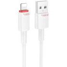 Cablu de date / adaptor Borofone BX110, USB Male la Lightning Male, 1 m, White