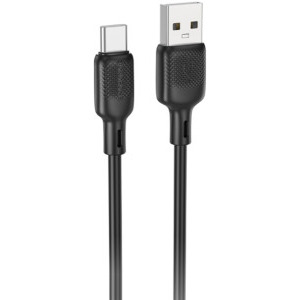 Cablu de date / adaptor Borofone BX113, USB Male la USB-C Male, 3 m, Black