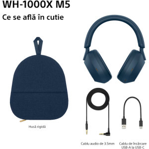 Sony Casti Wireless Over-Ear WH1000XM5 Blue