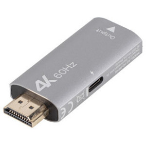 Adaptor Lanberg 1x HDMI Male - 1x DisplayPort Female, Argintiu
