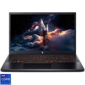 Laptop Acer Gaming 15.6 Nitro V 15 ANV15-52, FHD IPS 165Hz, Procesor Intel® Core™ i9-13900H (24M Cache, up to 5.40 GHz), 16GB DDR4, 1TB SSD, GeForce RTX 5050 8GB, No OS, Obsidian Black