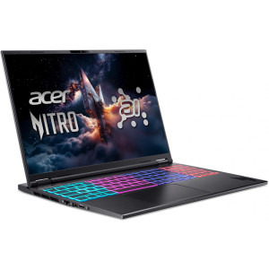 Acer Gaming 16'' Nitro 16S AI AN16S-61, WQXGA IPS 180Hz, Procesor AMD Ryzen™ AI 9 365 (24M Cache, up to 5.0 GHz), 32GB DDR5, 1TB + 1TB SSD, GeForce RTX 5070 8GB, No OS, Obsidian Black