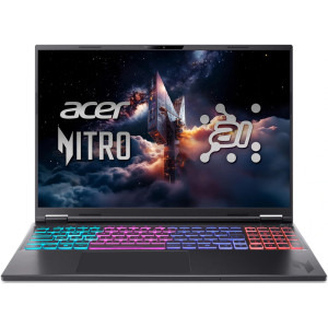 Acer Gaming 16'' Nitro 16S AI AN16S-61, WQXGA IPS 180Hz, Procesor AMD Ryzen™ Al 7 350 (16M Cache, up to 5.0 GHz), 32GB DDR5, 1TB SSD, GeForce RTX 5070 Ti 12GB, No OS, Obsidian Black