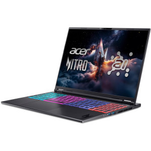Acer Gaming 16'' Nitro 16S AI AN16S-61, WQXGA IPS 180Hz, Procesor AMD Ryzen™ Al 7 350 (16M Cache, up to 5.0 GHz), 32GB DDR5, 1TB SSD, GeForce RTX 5070 Ti 12GB, No OS, Obsidian Black