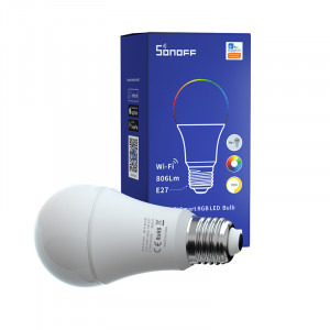Sonoff B05-B-A60, Bec inteligent cu LED, RGB, Putere 9W, 806 LM, Control aplicatie