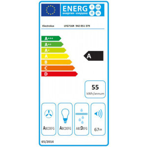 Electrolux integrata LFG716R, Putere de absorbtie 700 m3/h, 1 motor, Conectivitate plita, 54 cm, Negru