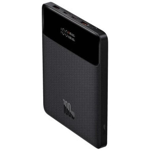 Baterie externa Baseus Blade High Power, 20000 mAh, 2x USB, 2x USB-C, 100W Digital Display, cablu USB-C inclus, Black, posibilitate incarcare laptop