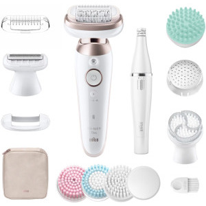 Epilator Braun Silk-épil 9 9-580 Flex 360° Wet & Dry SkinSpa + Aparat de ras facial
