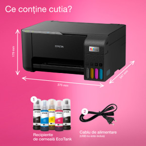 Epson EcoTank L3270, InkJet CISS, Color, Format A4, Wi-Fi