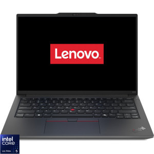 Laptop Lenovo 14 ThinkPad E14 Gen 6, WUXGA IPS, Procesor Intel® Core™ Ultra 5 125U (12M Cache, up to 4.30 GHz), 32GB DDR5, 1TB SSD, Intel Graphics, No OS, Black