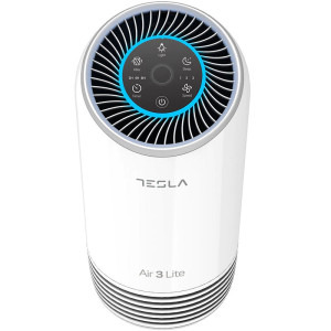 Tesla Purificator Air3 LITE, CADR 110 m3/h, Indicator filtru, Sleep Mode, Timer, Filtru HEPA+Carbon Activ, Alb