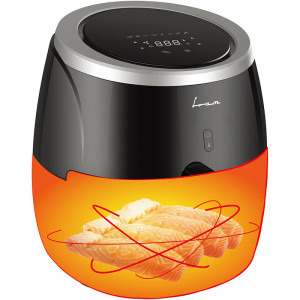 Fram Friteuza cu aer cald FAF-MD2000BK, 2000W, 5L, display digital, control Touch, vas detasabil anti-adeziv, temperatura ajustabila: 80-200˚C, temporizator max 60min, protectie supraincalzire, Negru