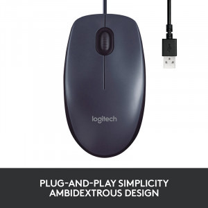 Logitech M100, Dark Grey
