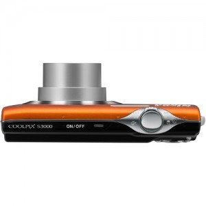 Nikon CoolPix S3000 orange + card 4GB + geanta CS-S01