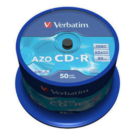 Mediu stocare Verbatim CD-R 700MB 52x cake box 50 buc AZO Crystal