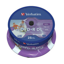 Mediu stocare Verbatim DVD+R 8.5GB Double Layer 8x Inkjet Printable spindle 25 buc