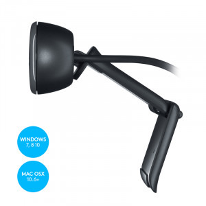 Logitech C270, HD, USB, Black