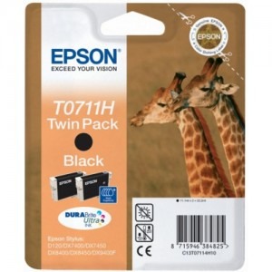 Epson Cartus T0711H Black Double Pack