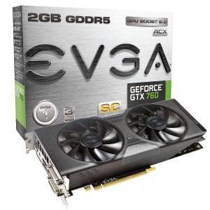 EVGA GeForce GTX 760 Superclocked ACX Cooling 2GB GDDR5 256-bit