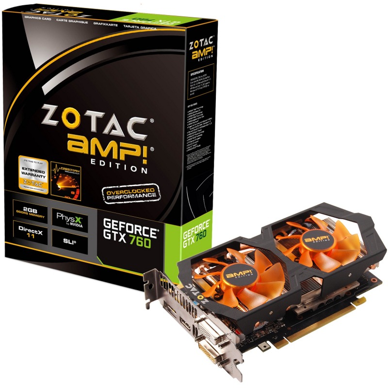 Placa Video Zotac Geforce Gtx 760 Amp Edition 2gb Gddr5 256 Bit Pc Garage 6939