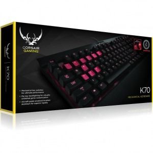Corsair K70 - Red LED - Cherry MX Red - Layout US Mecanica