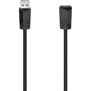 Cablu periferice Hama Extensie USB tip A 2.0 Male la USB tip A 2.0 Female, 1.5 m, Negru