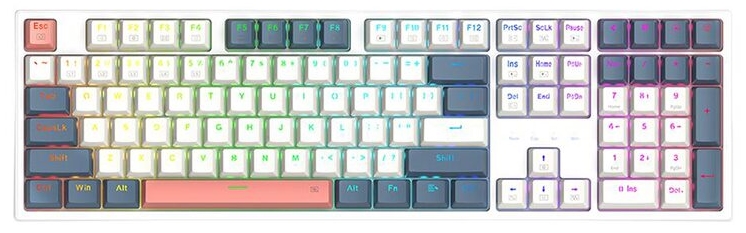 Tastatura Gaming Redragon Trundle RGB White Red Switch Mecanica