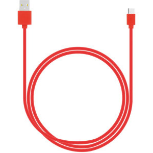 Lamtech USB Male la USB-C Male, 2.1A 1 m, Red