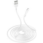 Cablu de date / adaptor Lamtech USB Male la USB-C Male, 2.1A 2 m, White