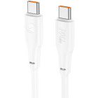 Cablu de date / adaptor Lamtech USB-C Male la USB-C Male, 60W 2 m, White