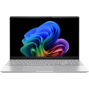 ASUS 15.6'' Vivobook S 15 OLED S5507QA, 3K 120Hz, Procesor Qualcomm Snapdragon X Elite X1E-78-100, 16GB LPDDR5X, 1TB SSD, Qualcomm Adreno, Win 11 Pro, Cool Silver