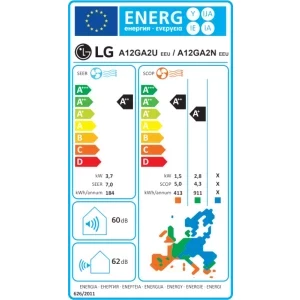 LG Artcool Gallery Premium, 12000 BTU, Clasa A++/A+, Wi-Fi, Inverter, Plasmaster Ionizer, Display LED
