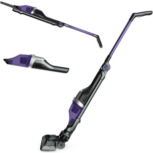 Rowenta vertical X-TREM Compact 2 in 1 RH1238WO, 145W, Tehnologie Flex in doua pozitii, autonomie 40 minute, cap de aspirare iluminare LED, 0.4L, Violet/ negru, Violet-Negru
