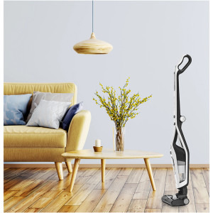 Rowenta vertical 2in1 Dual Force RH6737WH, 18V, autonomie 45 min, 2 viteze, 0.6L, pliabil, Alb, Alb-Negru