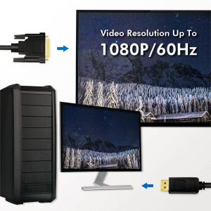 Logilink DisplayPort v1.2 Male - DVI-D Male, 3m, negru