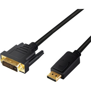 Cablu video Logilink DisplayPort v1.2 Male - DVI-D Male, 5m, negru