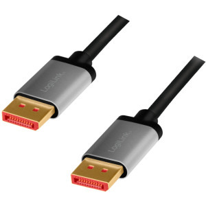Cablu video Logilink DisplayPort Male - DisplayPort Male, v1.4, 2m, negru-gri