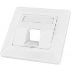 Accesoriu retea Schrack Priza pentru 1 modul TOOLLESS LINE, 80x80mm, inclinat, RAL9010