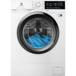 Masina de spalat rufe Electrolux EW6SM307S, Slim, 7 kg, 1000 RPM, Clasa B, Inverter, SensiCare, Display LED, TimeManager, Alb