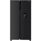 Frigider Side By Side Heinner HSBS-HM592NFDXWDE++, 592 L, Clasa E, Total No Frost, Inverter, Multi Air-Flow, InoxCool, MultiClimate, Touch Control, Display LED, Dozator de apa, 178 cm, Antracit