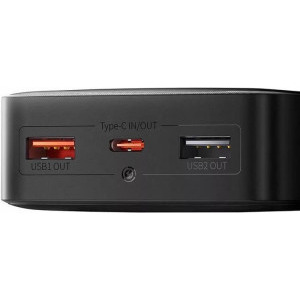 Baseus Bipow, 20000 mAh, 2x USB, USB-C, 25W, Black